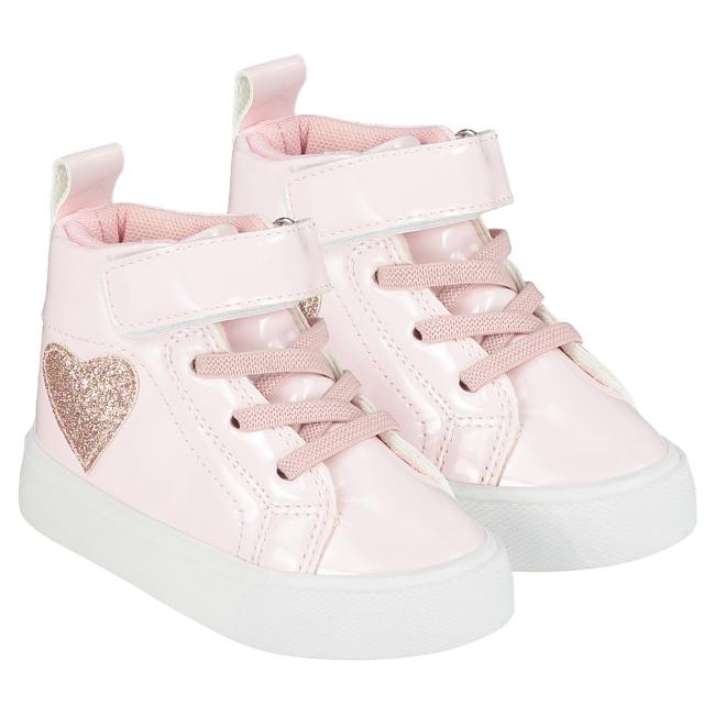 Picture of Little A Girls Sweetheart Glitter Hi Top.- Pink