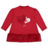 Picture of Little A Girls Fern Faux Fur Trim Dress - Red