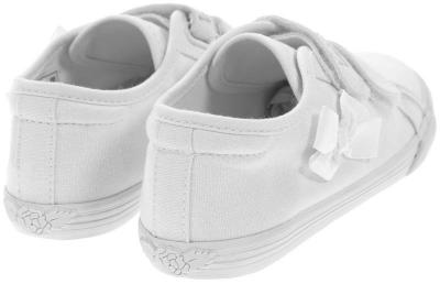 Picture of Lelli Kelly Girls Lily Canvas School Pump - White