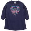 Picture of Kenzo Kids Girls Elephant Logo Sweatshirt Dress - Navy