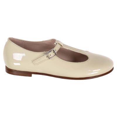 Picture of Panache Girls T Bar Pump - Cream Patent