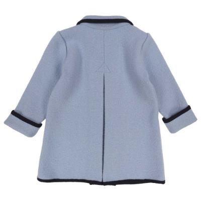 Picture of Marae Kids Boys Merino Wool Coat - Light Blue & Navy