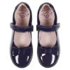 Picture of Lelli Kelly Perrie Girls School Dolly Shoe With Bow F Fitting - Navy Patent 