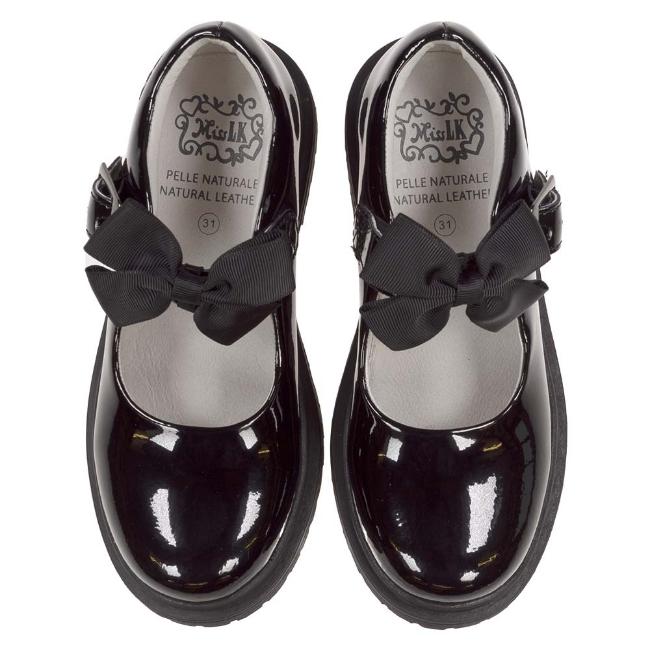 Picture of Lelli Kelly Miss LK Jessie Mary Jane School Shoe - Black Patent