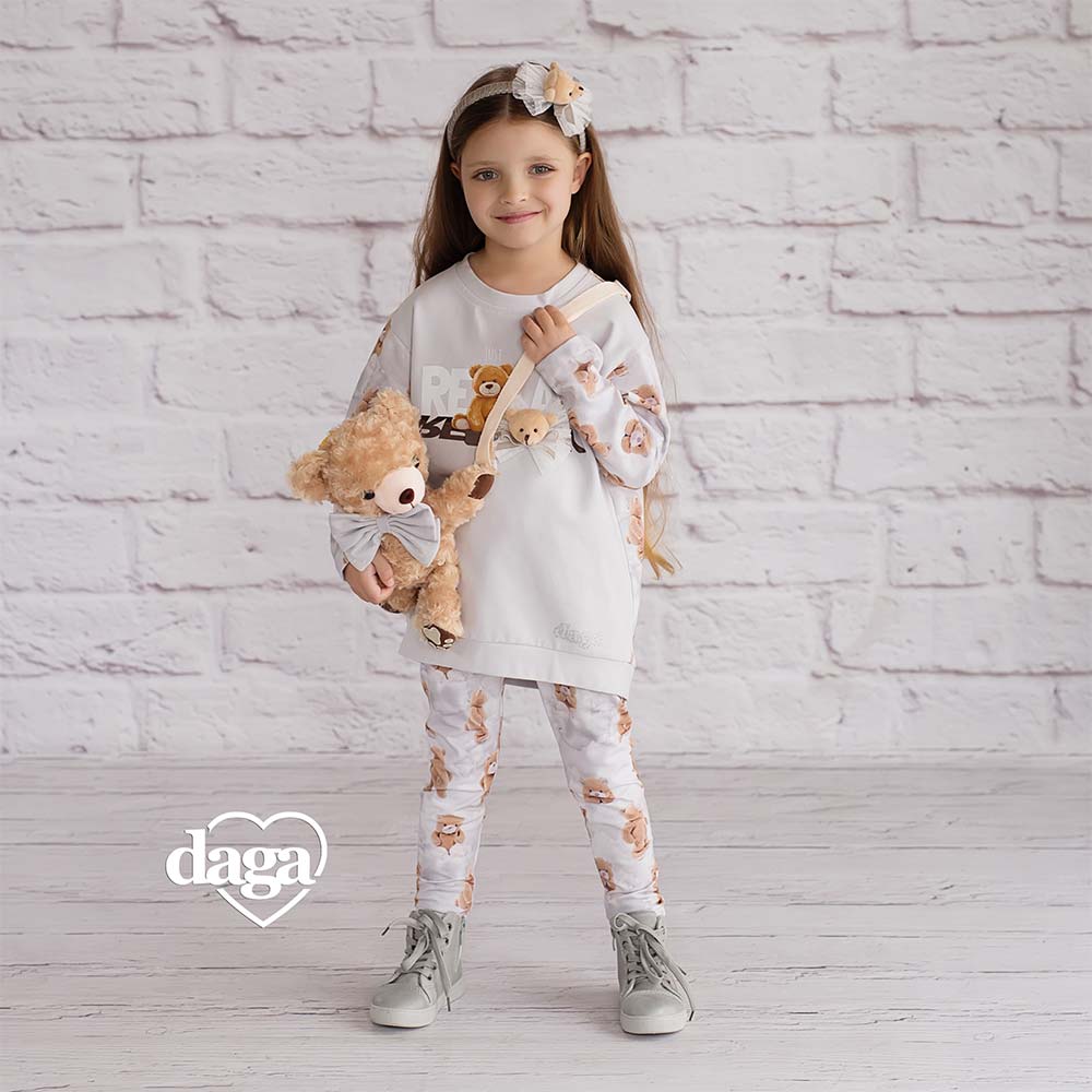 Daga Where Is The Bear Jersey Tunic & Leggings Set - Blue.