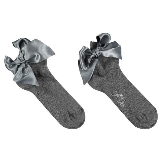 Picture of A Dee Tegan Bow Ankle Sock - Grey