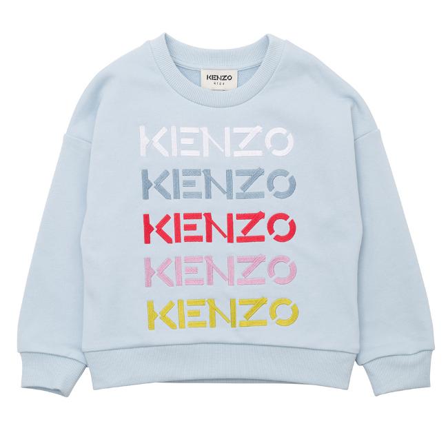 Picture of Kenzo Kids Girls Rainbow Logo Sweatshirt - Blue