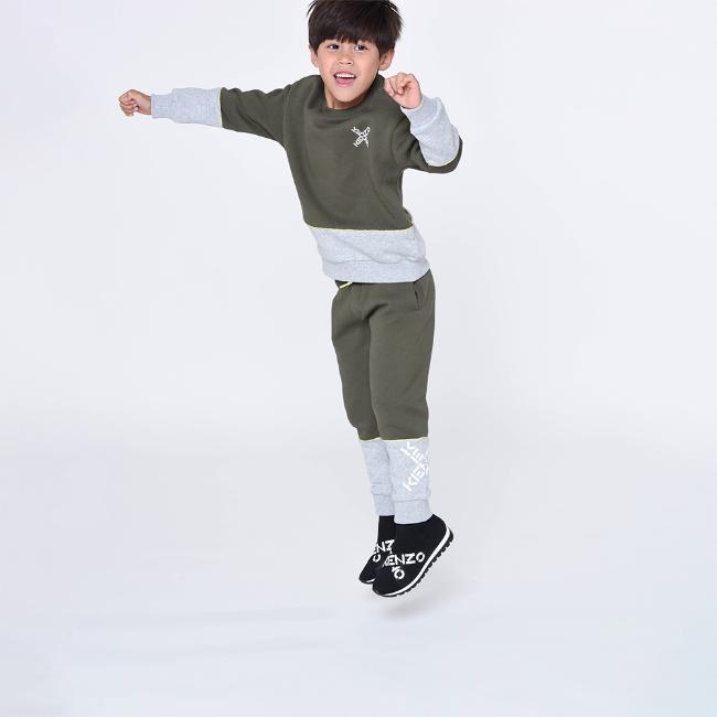 Picture of Kenzo Kids Boys Contrast Tracksuit - Khaki