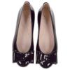 Picture of Panache Girls Double Bow Flat Pump Shoe - Navy Blue Patent
