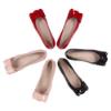 Picture of Panache Girls Double Bow Flat Pump Shoe - Red Patent