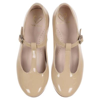 Picture of Panache Girls T Bar Pump - Arena Beige Patent