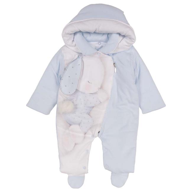 Picture of Sofija Pupilek Front Opening Bunny Pramsuit - White Blue