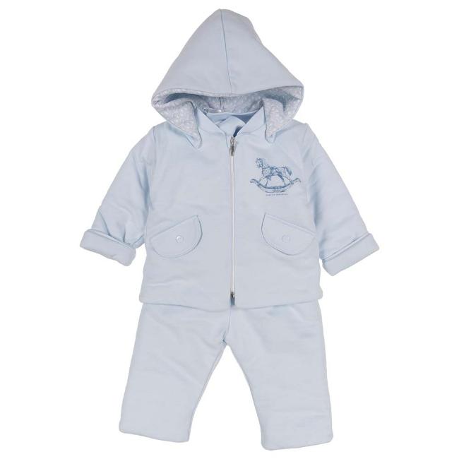 Picture of Sofija Nico Rockinghorse Padded Dungaree Set - Blue