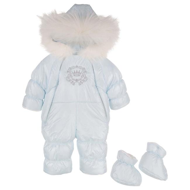 Picture of Sofija Snowsuit With Embroidered Crown - Pale Blue