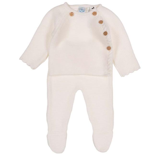 Picture of Sardon Boxed Knitted Baby Top & Legging Set - Ivory