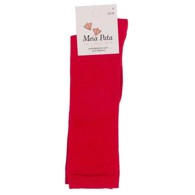 Picture of Meia Pata Unisex Knee High Plain Socks - Red