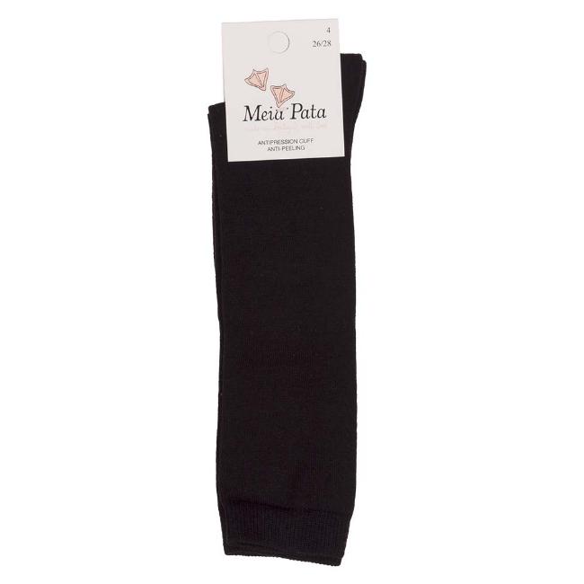 Picture of Meia Pata Unisex Knee High Plain Socks - Black