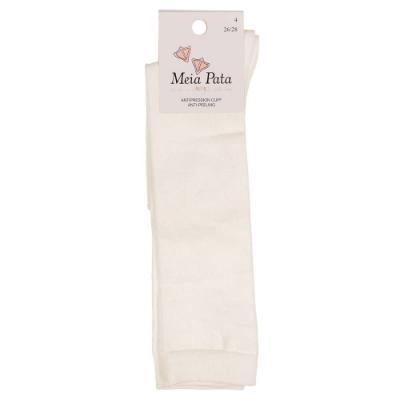 Picture of Meia Pata Unisex Knee High Plain Socks - Ivory