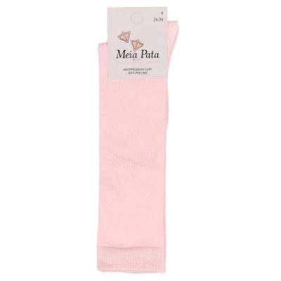 Picture of Meia Pata Girls Knee High Plain Socks - Pale Pink