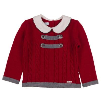 Picture of Foque Baby Boys Sweater & Tartan Pants Set - Red Grey