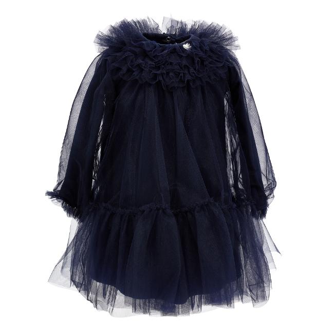Picture of Monnalisa Girls Classic Tulle Dress - Navy
