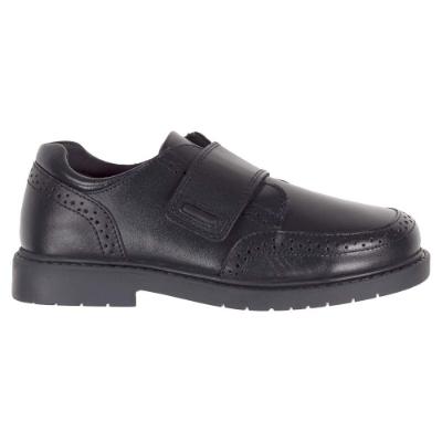 Picture of Mayoral Boys Leather School Shoe Easy On Brogue - Navy Blue