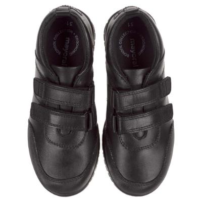 Picture of Mayoral Boys Sporty Leather School Shoe Easy On - Black