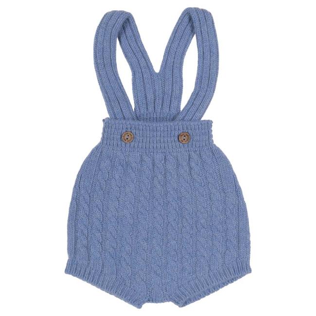 Picture of Wedoble Baby Boys Cashmere Blend Twisted Cable Shortie - Azul Blue
