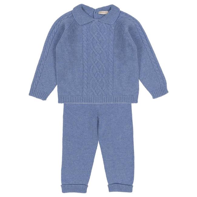 Picture of Wedoble Baby Boys Cashmere Blend Sweater Set - Azul Blue