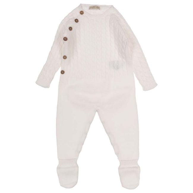 Picture of Wedoble Baby Front Opening Organic Cotton Babygrow - Ivory 