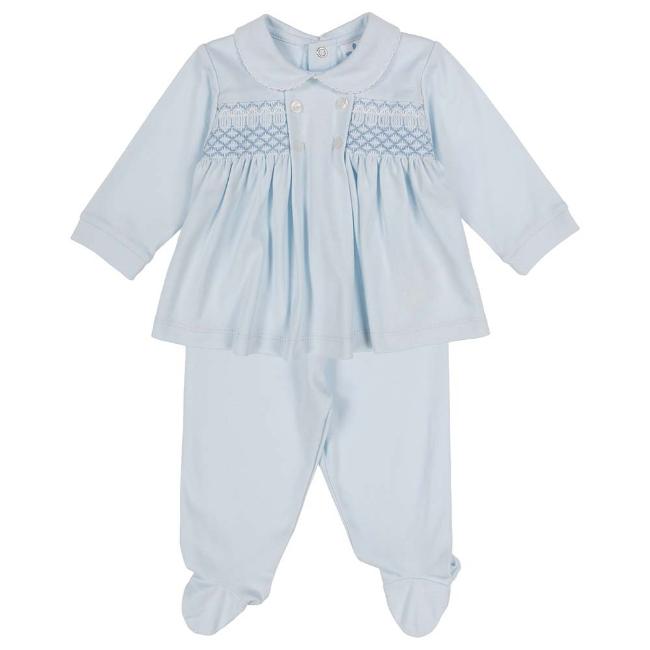 Picture of Sardon Boxed Smocked Top & Leggings Set - Pale Blue 