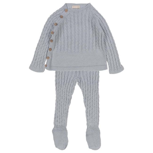 Picture of Wedoble Baby Organic Cotton Top & Feet In Set x 2 - Pale Blue