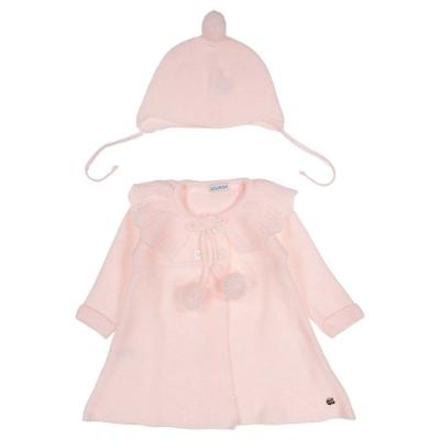 Picture of Juliana Baby Clothes Girls Knitted Coat & Hat Set - Pale Pink