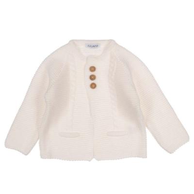 Picture of Juliana Baby Clothes Boys Knitted Twisted Cable Cardigan - Ivory