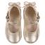 Picture of Panache Baby Girls High Back Bow Shoe - Gold Metallic