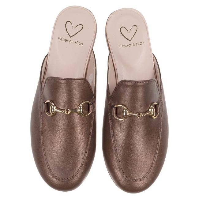 Picture of Panache Girls Slip On Snaffle Loafer - Mestizo Caffe 