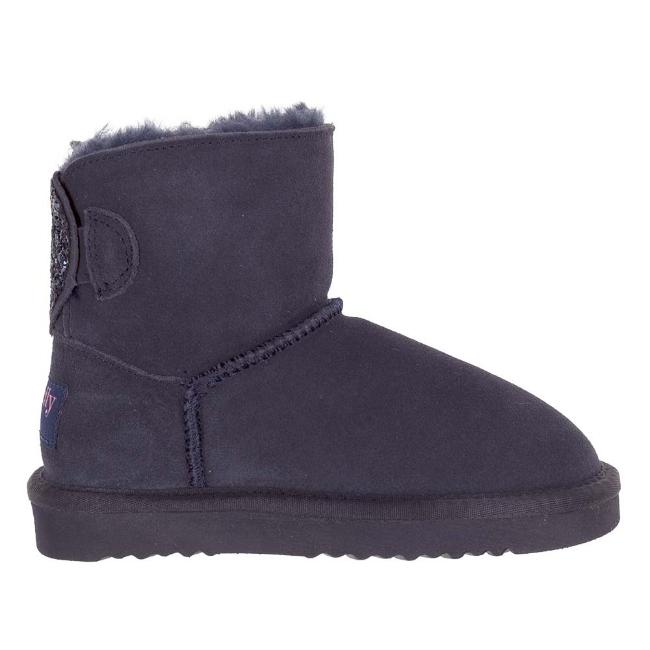 Picture of Lelli Kelly Isabella Girls Sheepskin Ankle Boot - Navy Blue