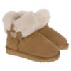 Picture of Lelli Kelly Olivia Girls diamante Heart Sheepskin Ankle Boot - Chestnut