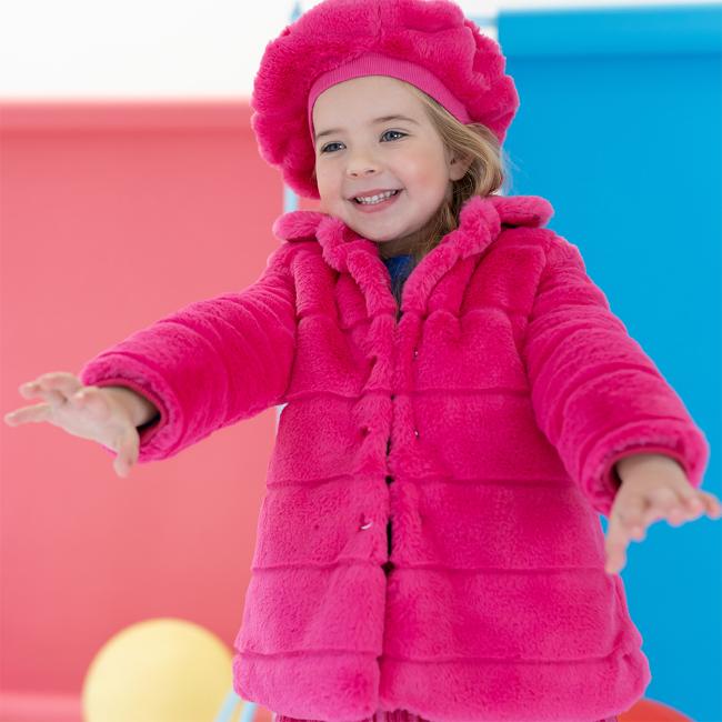 Agatha Ruiz De La Prada Faux Fur Coat - Fuchsia Pink. Children's Designer  Clothes & Shoes | Panache Kids Genuine Designerwear for Girls, Boys & Babies