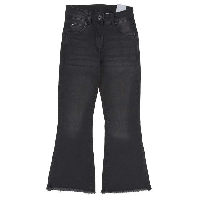 Picture of iDo Junior Girls  Flared Ankle Denims - Black 