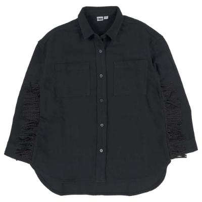 Picture of iDo Junior Girls  Shirt Jacket With Fringe - Black