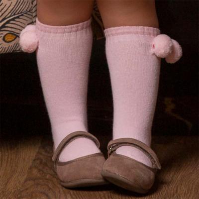 Picture of Meraki Bimbi Knee High Pom Pom Socks - Pink