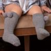 Picture of Meraki Bimbi Knee High Pom Pom Socks - Grey