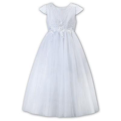 Picture of Sarah Louise Girls Ceremonial Lace Dress - White