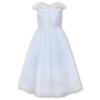 Picture of Sarah Louise Girls Ceremonial Lace Bodice Dress - White 
