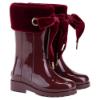 Picture of Igor Campera Velvet Cuff Ribbon Tie Rainboot - Burgundy