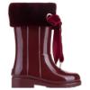 Picture of Igor Campera Velvet Cuff Ribbon Tie Rainboot - Burgundy