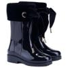 Picture of Igor Campera Velvet Cuff Ribbon Tie Rainboot - Navy Blue