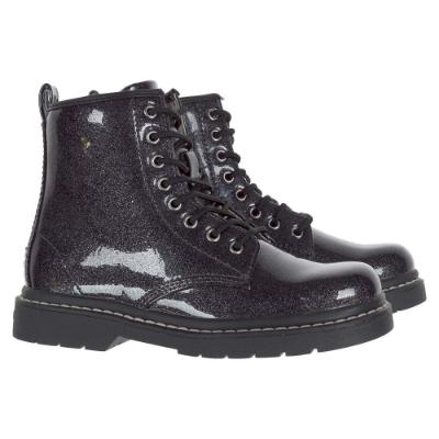 Picture of Lelli Kelly Emma Inside Zip Girls Iconic Ankle Boot - Black Glitter Patent 