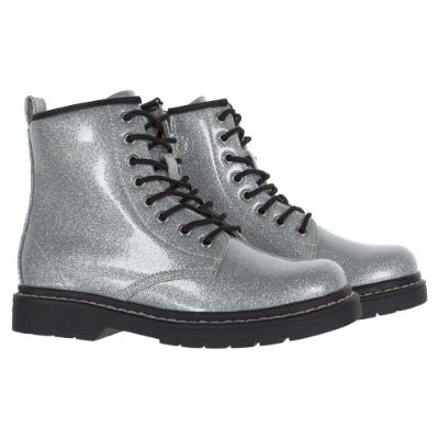 Picture of Lelli Kelly Emma Inside Zip Girls Iconic Ankle Boot - Silver Glitter Patent